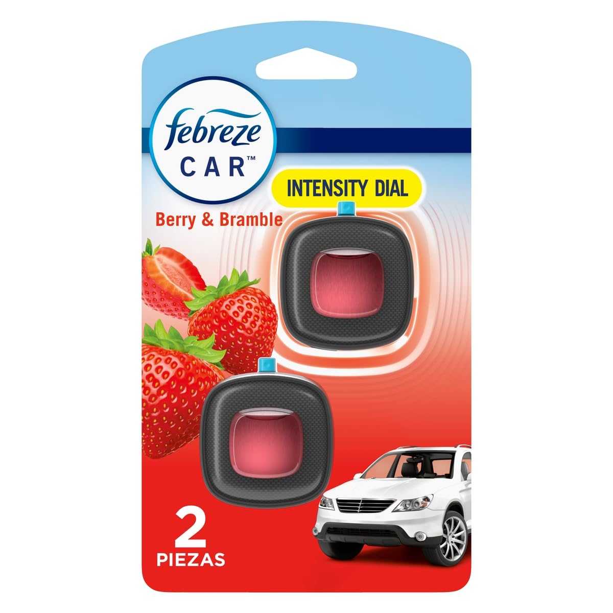 Febreze Car Air Freshener Vent Clip Platinum Ice Scent, .07 oz. Car Vent Clip, Pack of 4