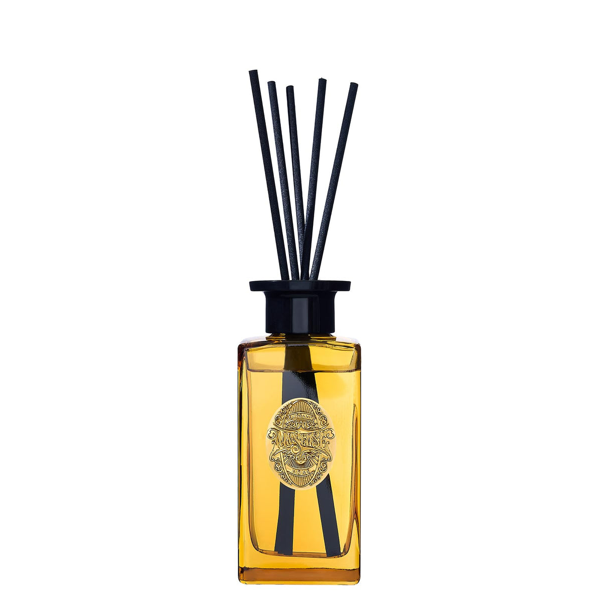 M&SENSE 6.3 oz Large Reed Diffuser Set | Tobacco Teakwood Scent Oil Diffuser with Sticks | Hotel Collection Non-Toxic Essential Oil |for Bedroom Bathroom Living Room