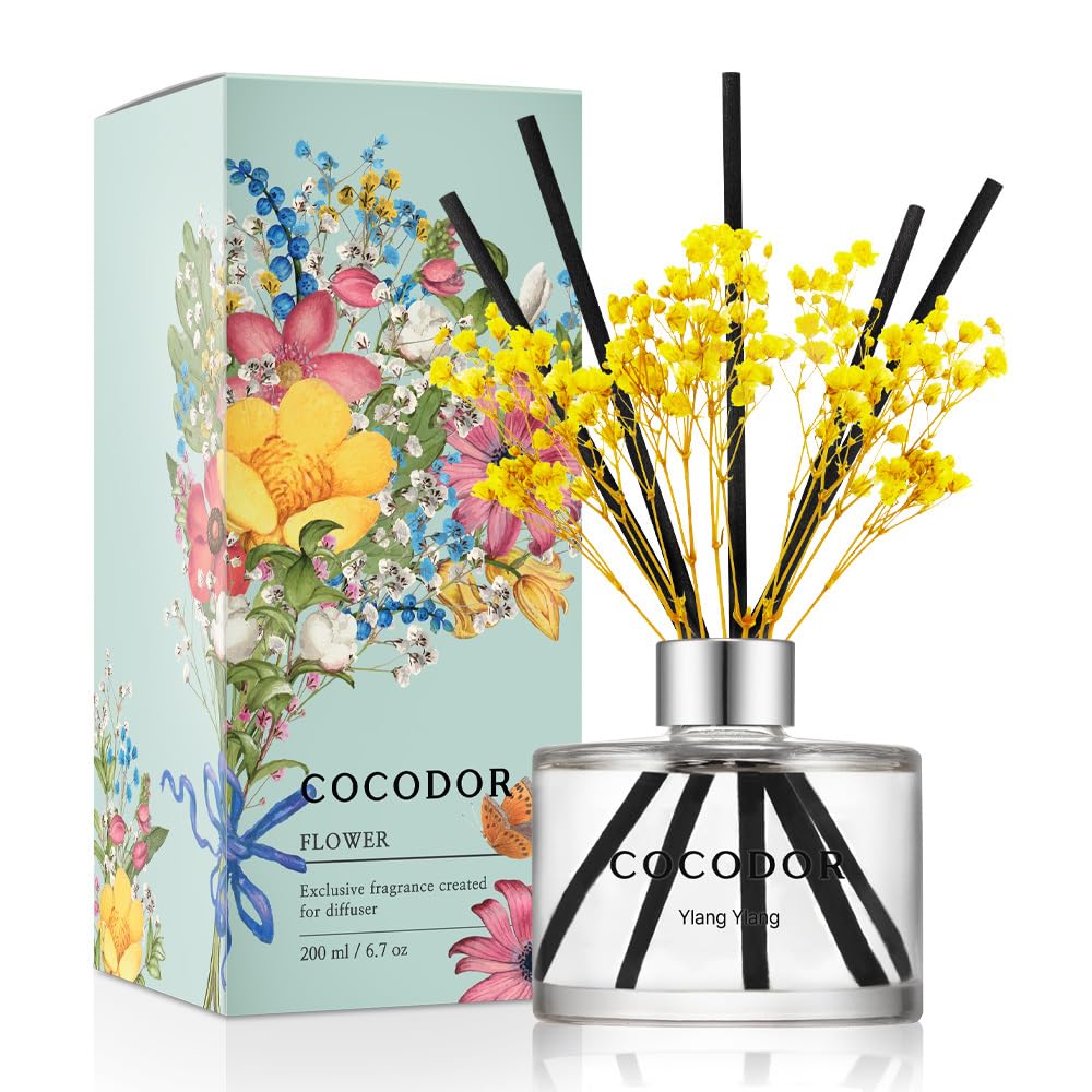 COCODOR Lavender Reed Diffuser/Garden Lavender / 6.7oz(200ml) / 1 Pack/Home Decor & Office Decor, Fragrance and Gifts