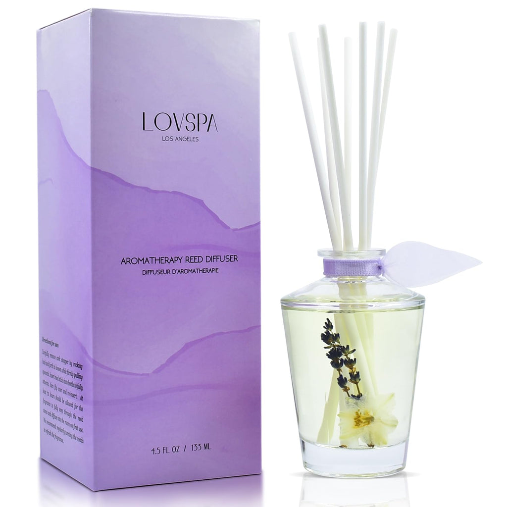 Reed Diffuser Set, Pumpkin Vanilla Chai Scented Oil Diffuser with Sticks, Home Fragrance Accessories for Bathroom Shelf Decor, Aroma Diffusers for Home or Office Fall Decor, USA Made