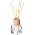 Roshtia 4 Set Reed Diffuser Bottles 50ml Glass Wooden Caps Rattan Sticks