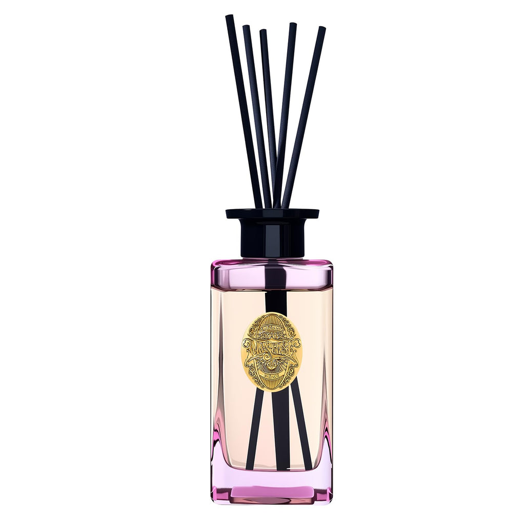 M&SENSE 6.3 oz Large Reed Diffuser Set | Tobacco Teakwood Scent Oil Diffuser with Sticks | Hotel Collection Non-Toxic Essential Oil |for Bedroom Bathroom Living Room