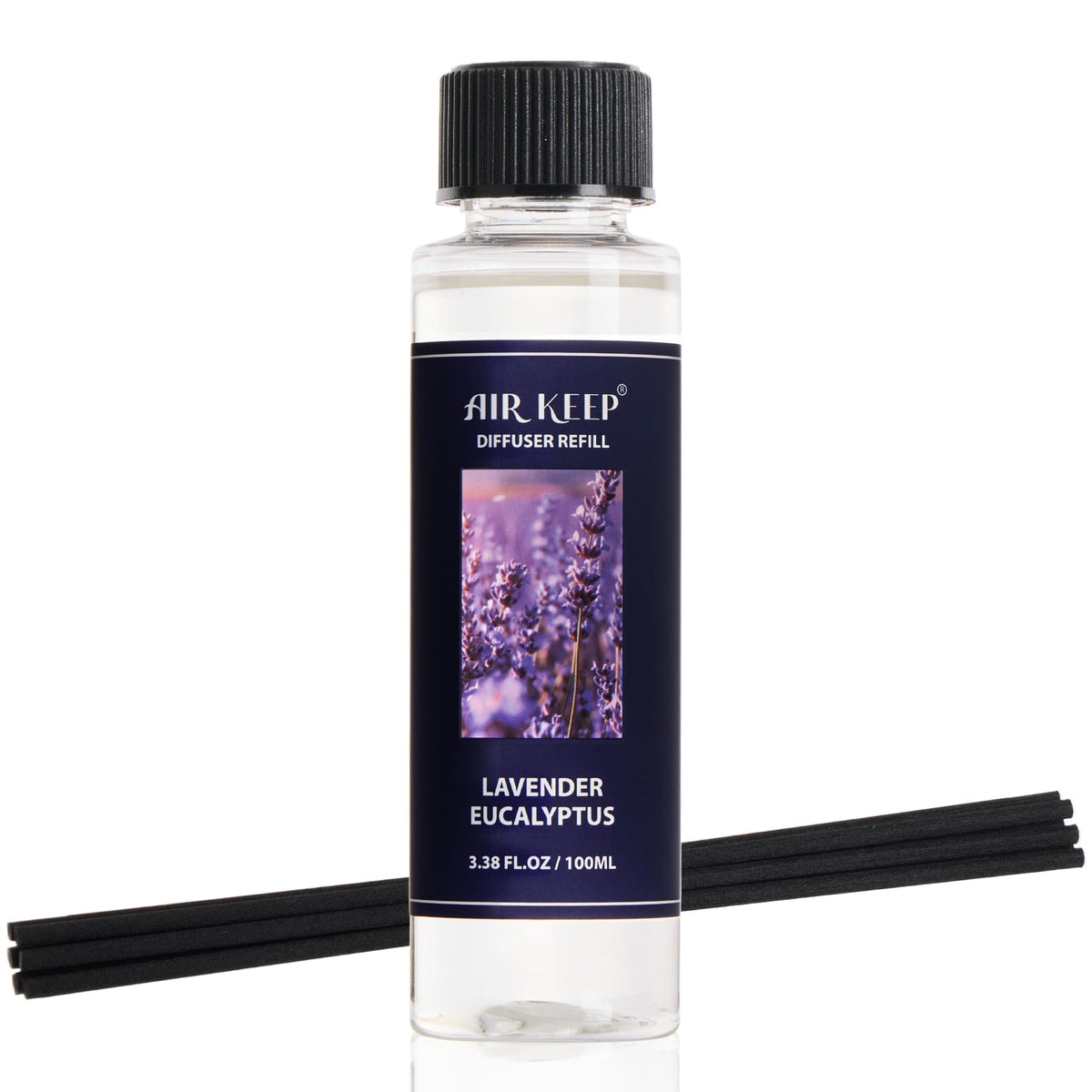 Airkeep Reed Diffuser Set,3.38 fl oz (100 ml) - Ocean Mist&Sea Salt Oil Diffusers with 8 Reed Sticks,Home Fragrance Reed Diffuser for Bathroom Shelf Decor