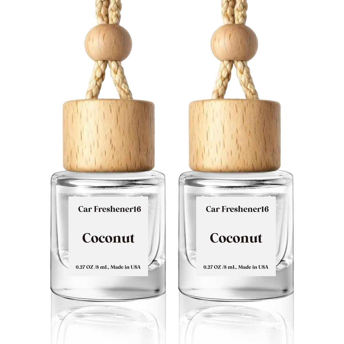 HoogaLife Car Air Freshener Diffuser 2 Pack Hanging Mahogany Teakwood Car Air Freshener for Women 45+ Days Long Lasting Fragrance Made in USA