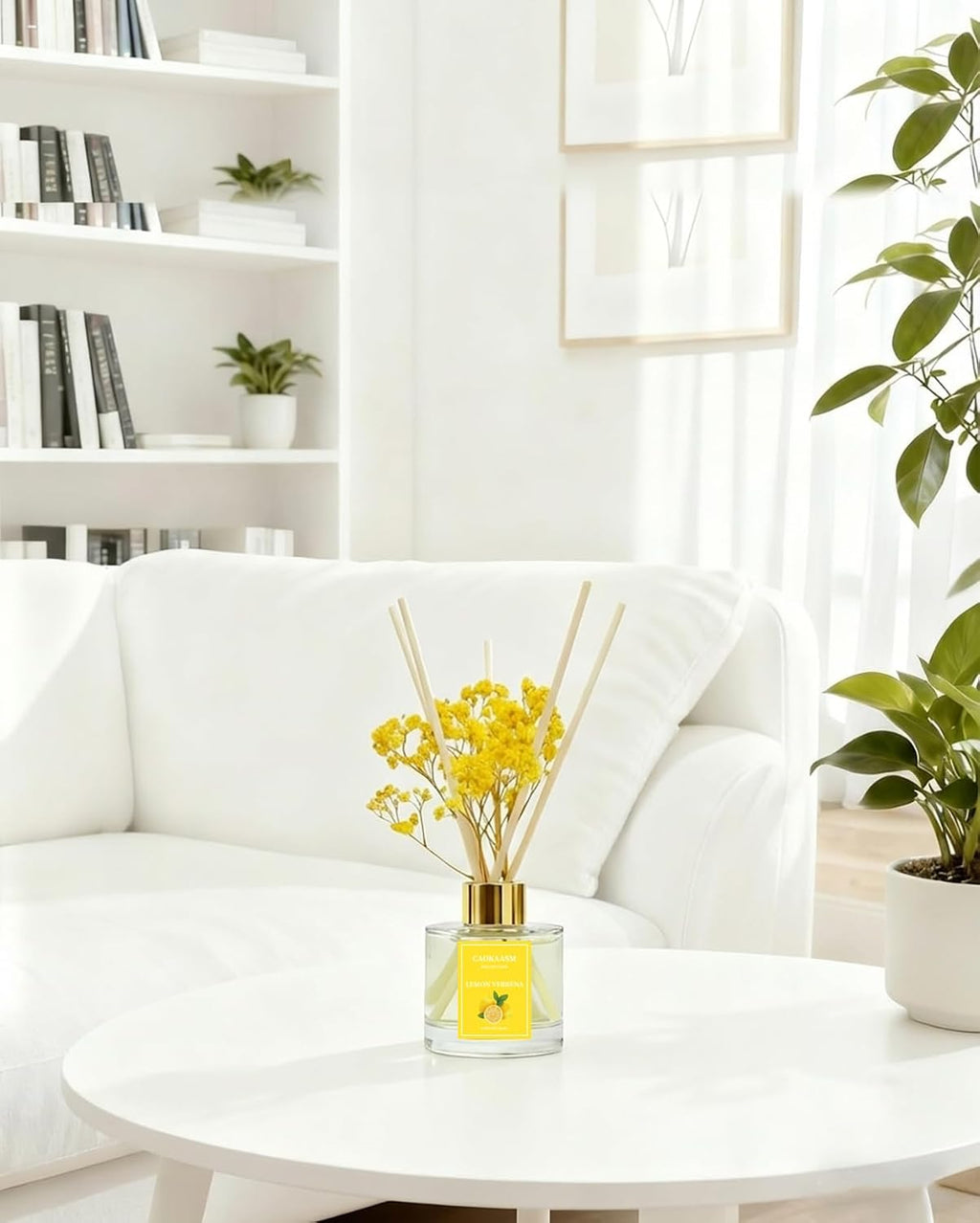 Reed Diffuser Set-Lemon Verbena Scent 3.38 fl oz,Scent Long