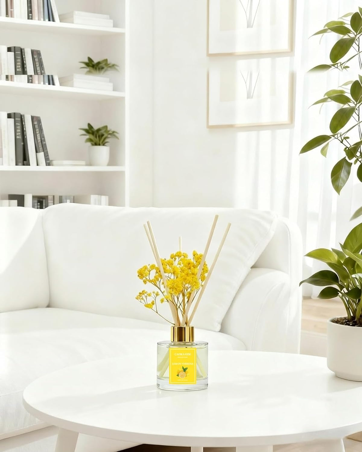 Reed Diffuser Set-Lemon Verbena Scent 3.38 fl oz,Scent Long