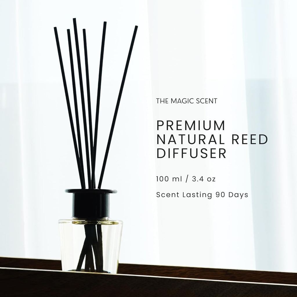The Magic Scent Mahogany & Teakwood Oil Reed Diffuser Set, 3.4 Fl Oz
