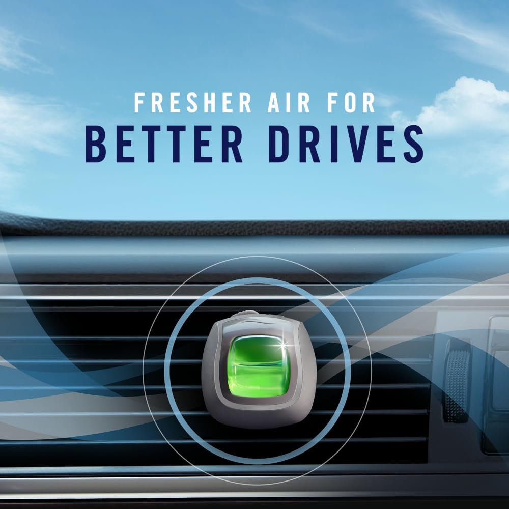 Febreze Car Air Freshener, Odor-Fighting Automotive Vent Clip, Mixed Gain Scent, 3 Count