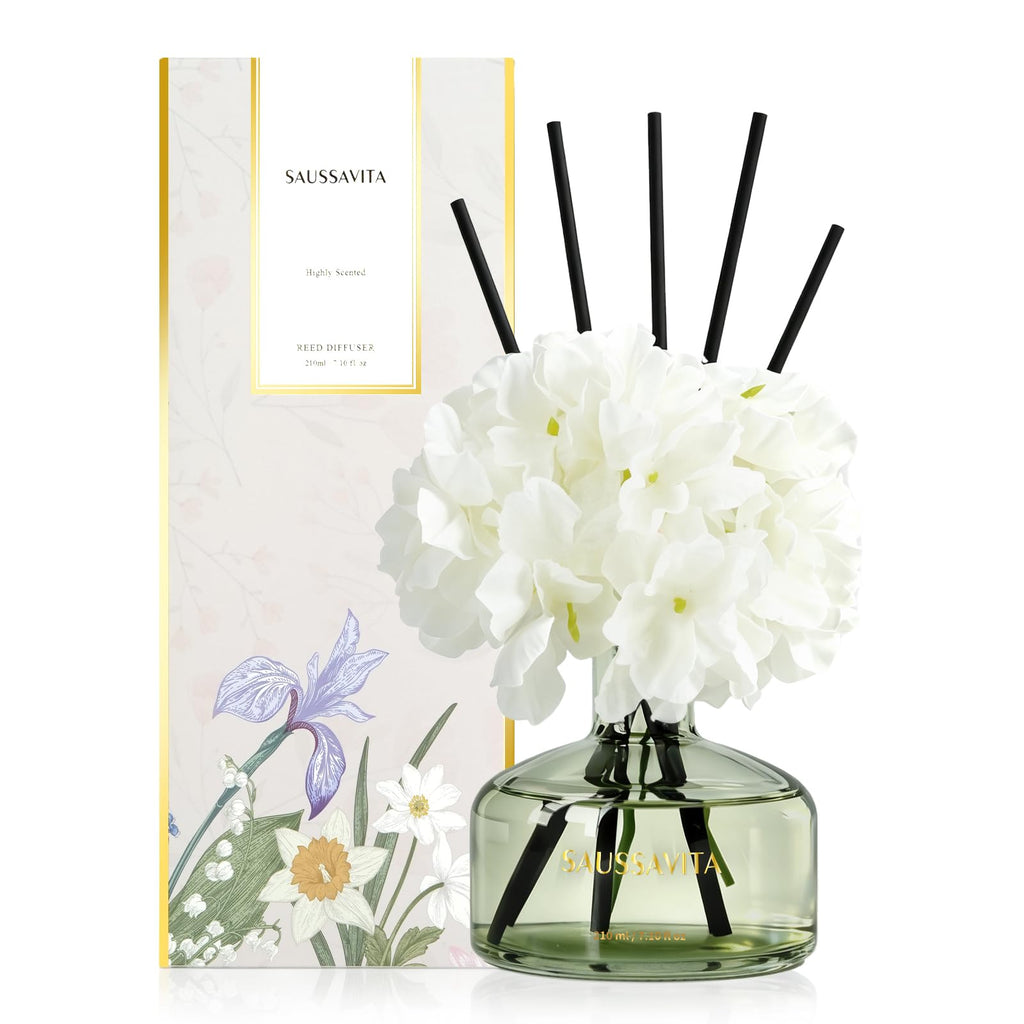 Reed Diffusers Set, 7.10 oz Flower Scented Diffuser with 7 Sticks, Long Lasting Home Fragrance for 120 Days, Perfect for Bathroom, Shelf Decor, Air Fresheners