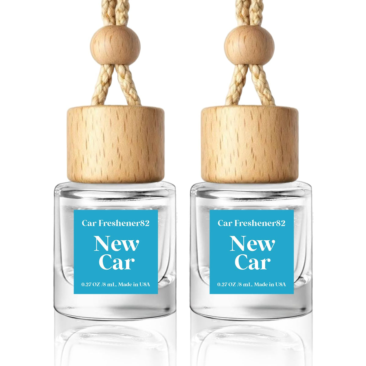 HoogaLife Car Air Freshener Diffuser 2 Pack Hanging Mahogany Teakwood Car Air Freshener for Women 45+ Days Long Lasting Fragrance Made in USA