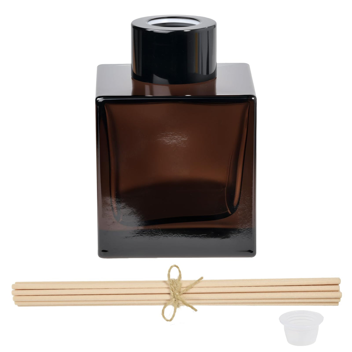100ml 2pcs Reed Diffuser Bottles - Fragrance Diffuser Empty Bottle with 20pcs Reed Sticks for Home Fragrance Accessories and Women Gift Room,Home,Bathroom Decor