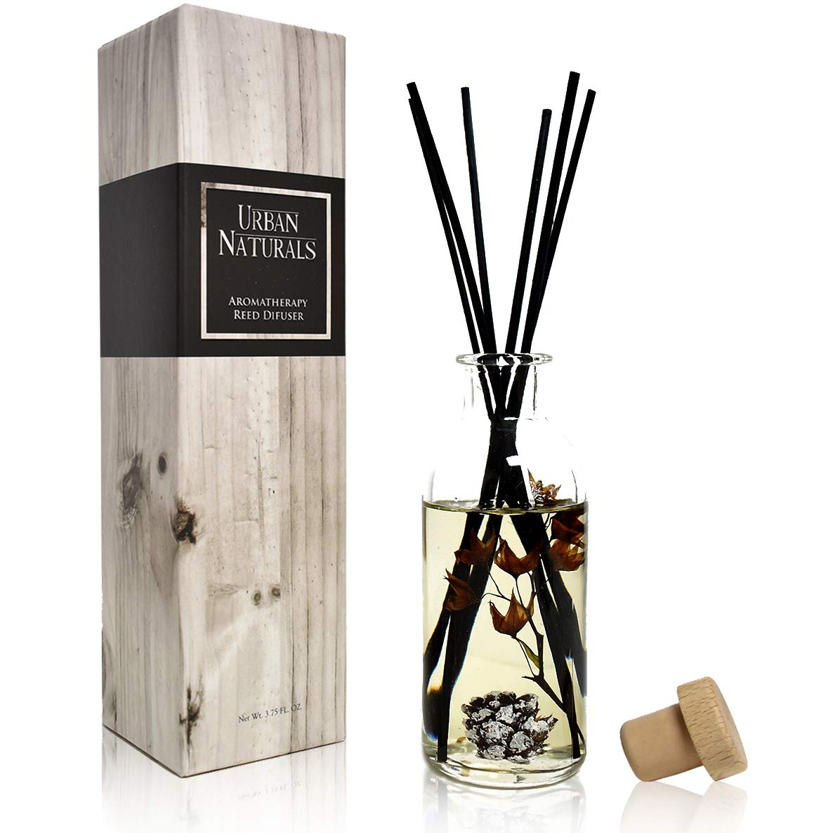 Urban Naturals Reed Diffuser Set, Apple Cinnamon - Bathroom Shelf Décor