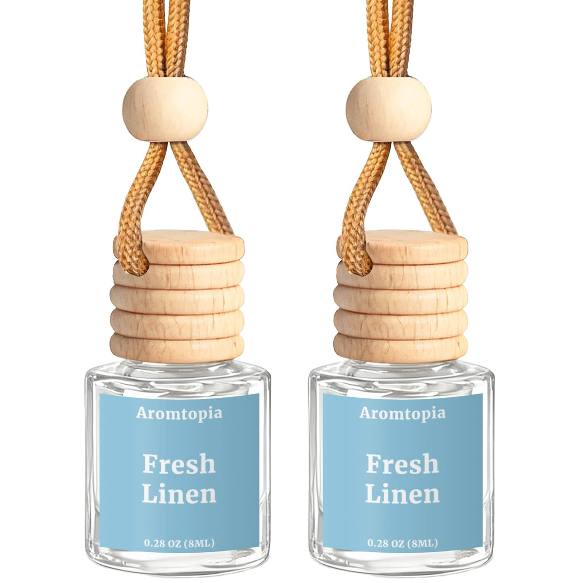 Car Air Fresheners 2 Packs, Aromtopia Pink Beach Essential Oil Freshener for Cars, Cute Hanging Car Fragrance Diffuser for Women & Men, Long-Lasting Car Fragrance Gift