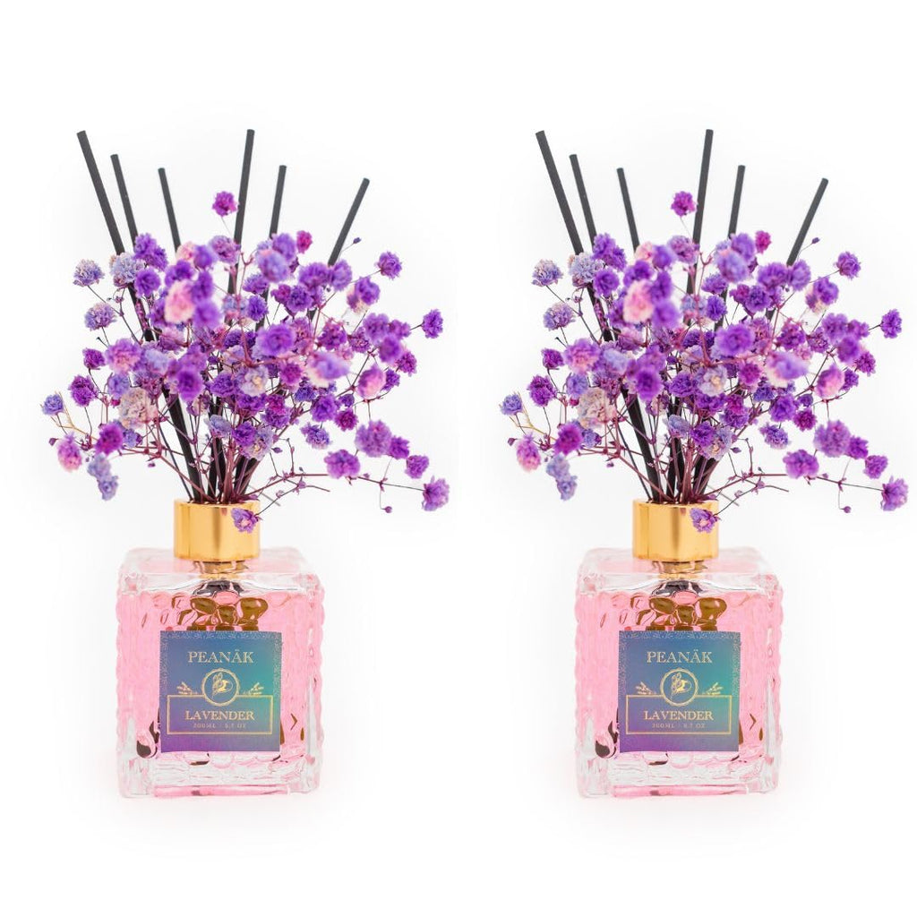 PEANÄK Reed Diffuser Set - Coconut Vanilla 6.7 fl oz | Scented Oil Diffuser with 8 Sticks for Bathroom Shelf Decor & Home Fragrance