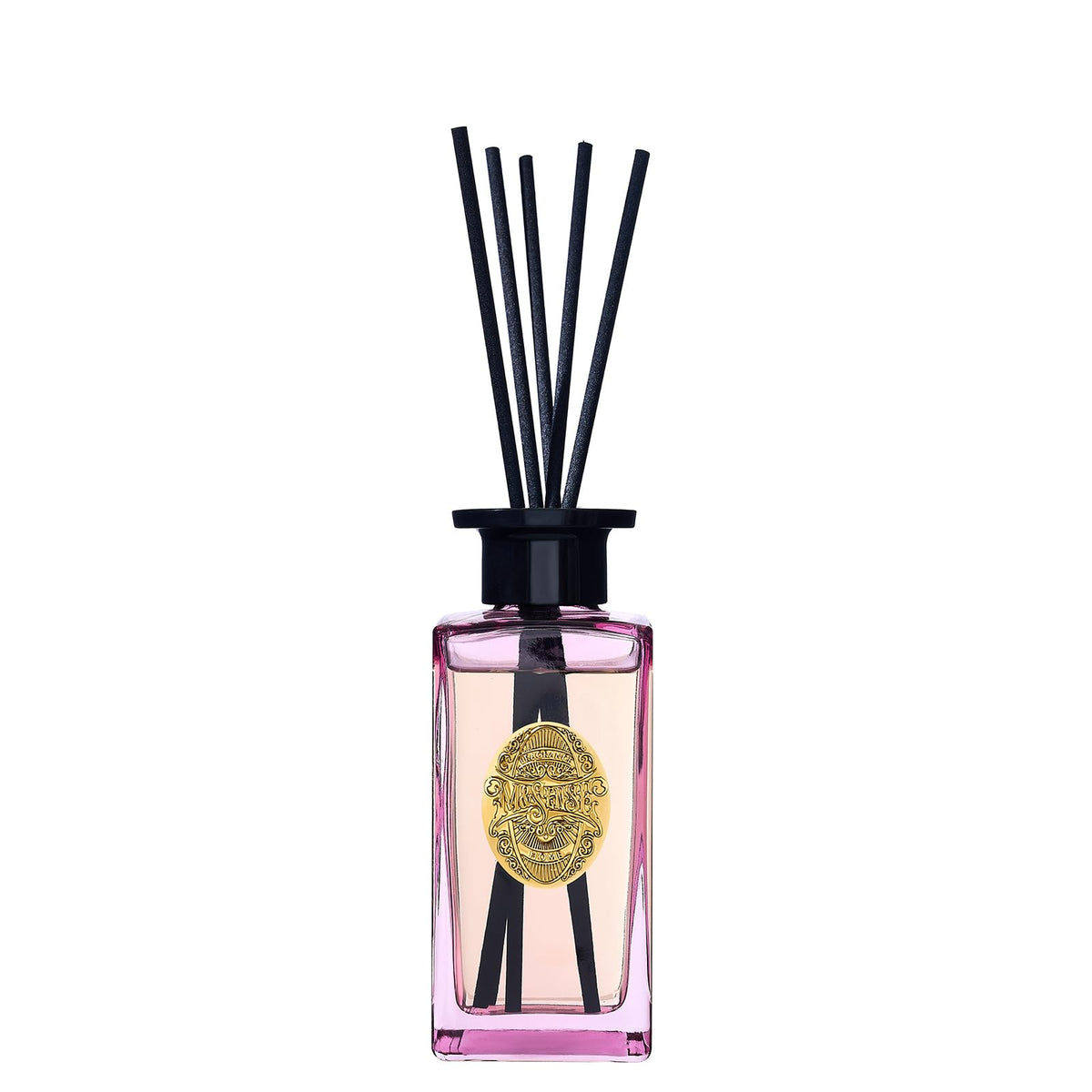 M&SENSE 6.3 oz Large Reed Diffuser Set | Tobacco Teakwood Scent Oil Diffuser with Sticks | Hotel Collection Non-Toxic Essential Oil |for Bedroom Bathroom Living Room