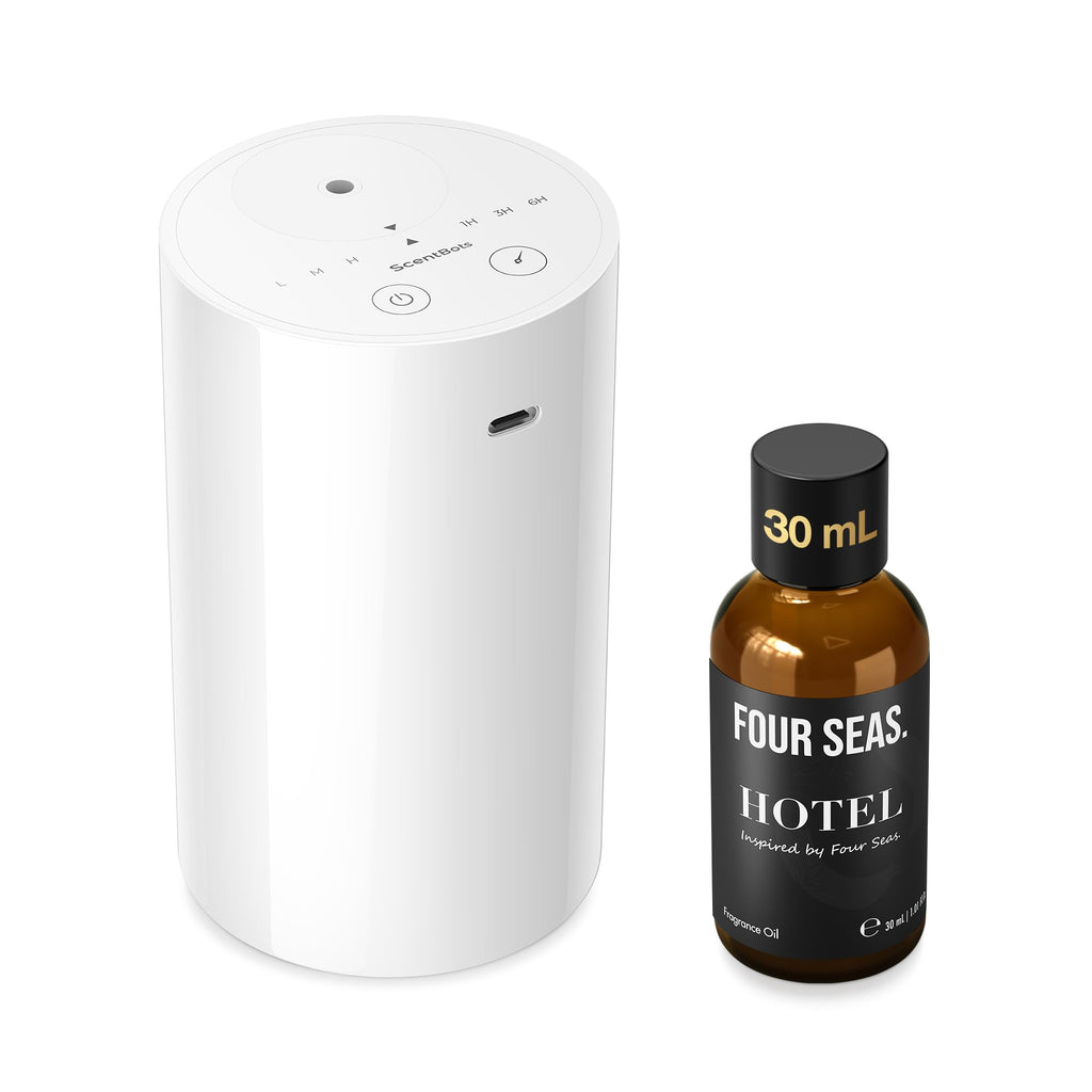 ANZ Waterless Essential Oil Diffuser Starter Kit, Black