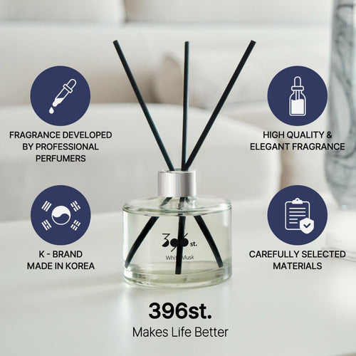 396 st. Reed Diffuser, Vanilla Lavender, 200ml(6.7oz) / Reed Diffuser Sets, Home Fragrance, Scented Oils, Home & Bathroom Décor