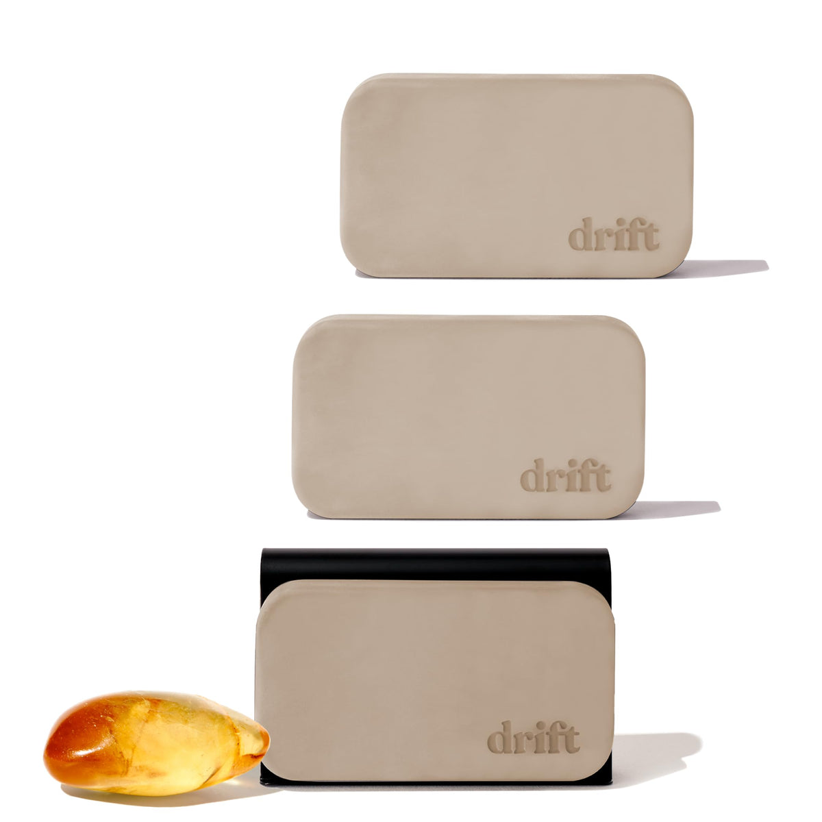 Drift Car Air Freshener - The Original Stone Air Freshener - Car Odor Eliminator - Long Lasting Scent - Metal Clip - Essential Oils - Clean Ingredients - Cabana Scent Starter Kit