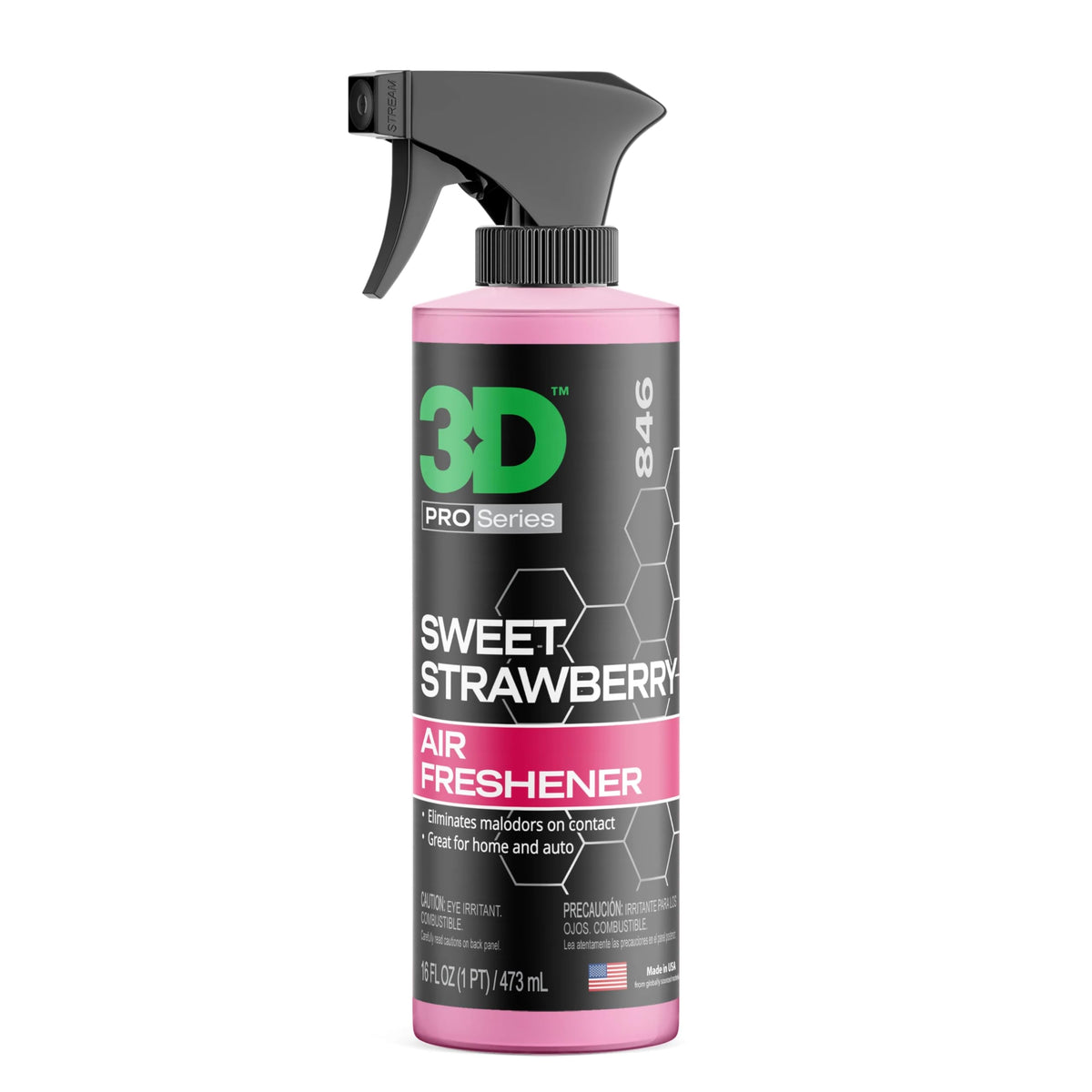 3D New Car Scent Air Freshener – 16oz Spray Bottle – Long-Lasting, Non-Toxic, Water-Based Formula with Organic Oils – Safe for Pets, People & All Surfaces
