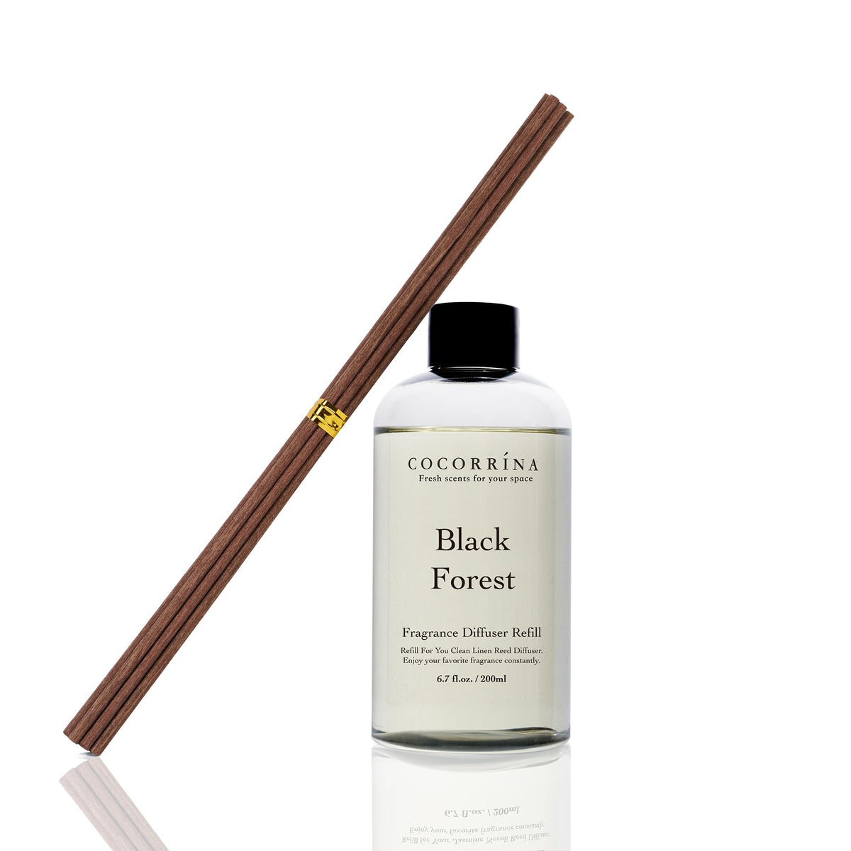 Cocorrína Reed Diffuser Set, Clean Linen 6.7 fl oz Scented Diffuser with Sticks Home Fragrance Reed Diffuser for Bathroom Shelf Décor