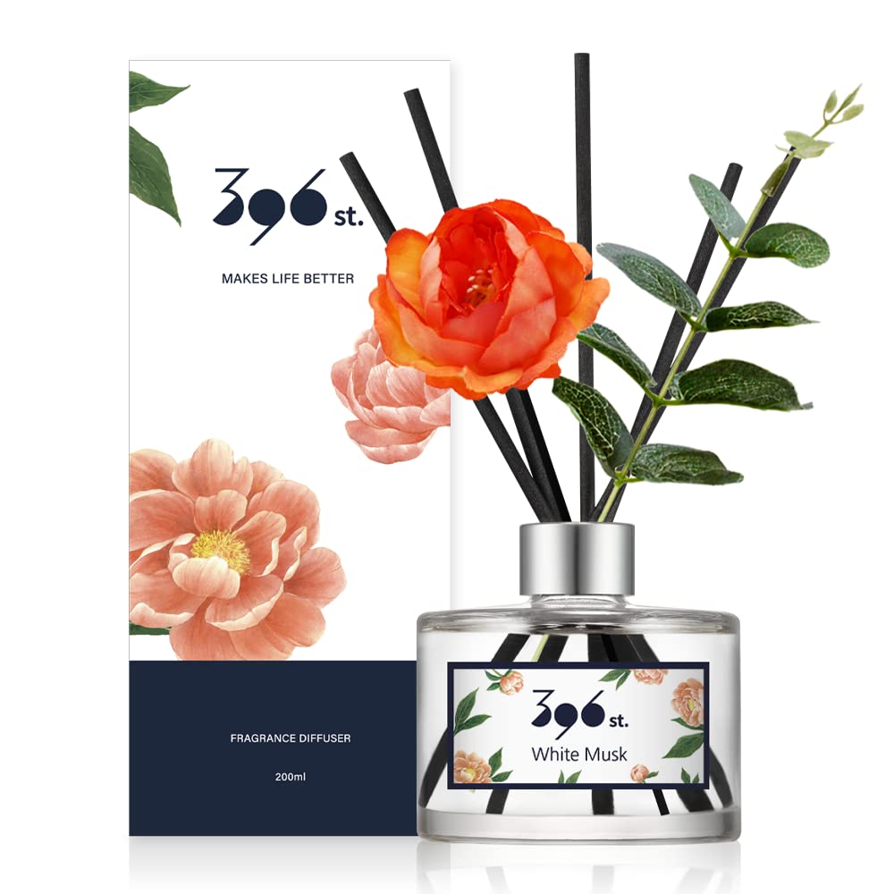 396 st. Rose Flower Reed Diffuser, Red Rose, 200ml(6.7oz) / Reed Diffuser Sets, Home Fragrance, Scented Oils, Home & Bathroom Décor