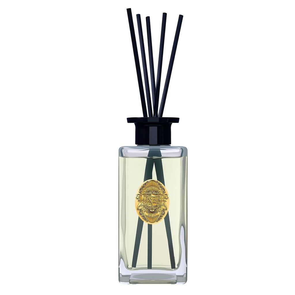 M&SENSE 6.3 oz Large Reed Diffuser Set | Tobacco Teakwood Scent Oil Diffuser with Sticks | Hotel Collection Non-Toxic Essential Oil |for Bedroom Bathroom Living Room
