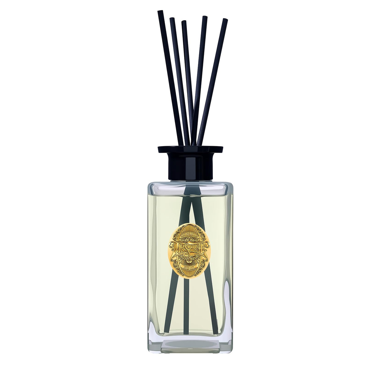 M&SENSE 6.3 oz Large Reed Diffuser Set | Tobacco Teakwood Scent Oil Diffuser with Sticks | Hotel Collection Non-Toxic Essential Oil |for Bedroom Bathroom Living Room