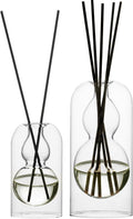 Reed Diffuser Bottles 2pcs/Set, Glass Gourd-Shaped Empty Diffuser Bottle with 15 Reed Sticks for DIY Aromatherapy, Home Fragrance Decor
