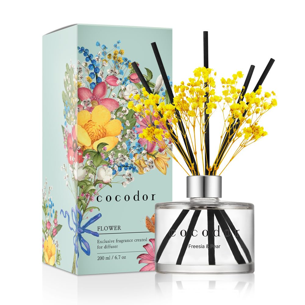 COCODOR Lavender Reed Diffuser/Garden Lavender / 6.7oz(200ml) / 1 Pack/Home Decor & Office Decor, Fragrance and Gifts