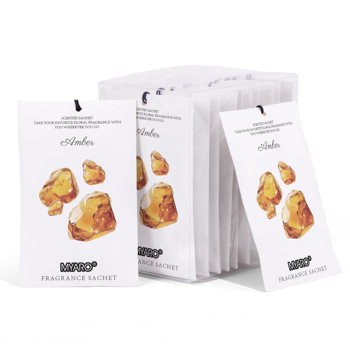 MYARO 12 Pack Fresh Linen Scented Sachets, Closet Deodorizer Car Freshener