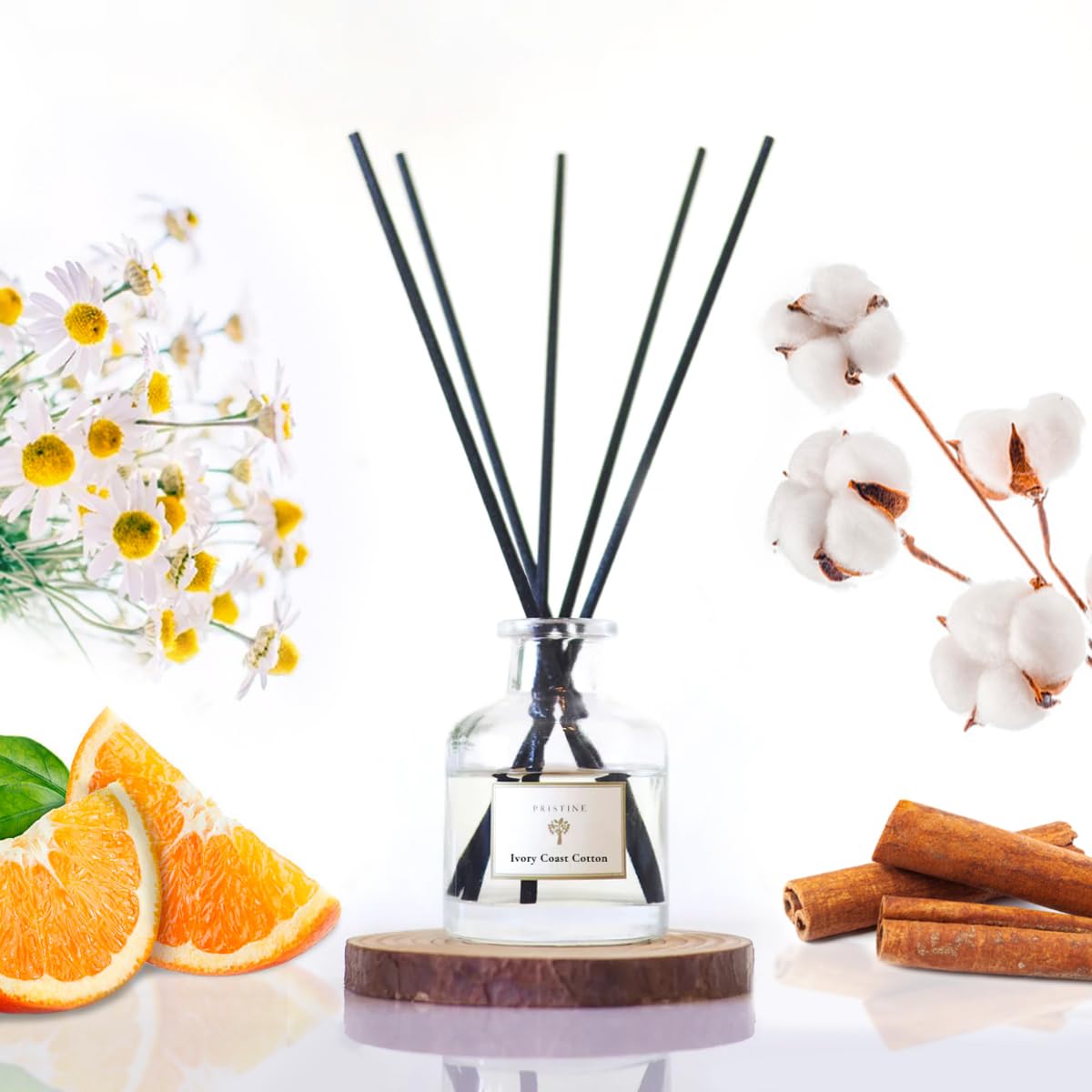 PRISTINE Himalayan Tea/Inspired by Westin Hotel Reed Diffuser for Home | Fresh Bergamot/White Tea Room Fragrance Reed Diffusers, Oil & Room Diffusers with Reed | Home Fragrance Scent Diffuser