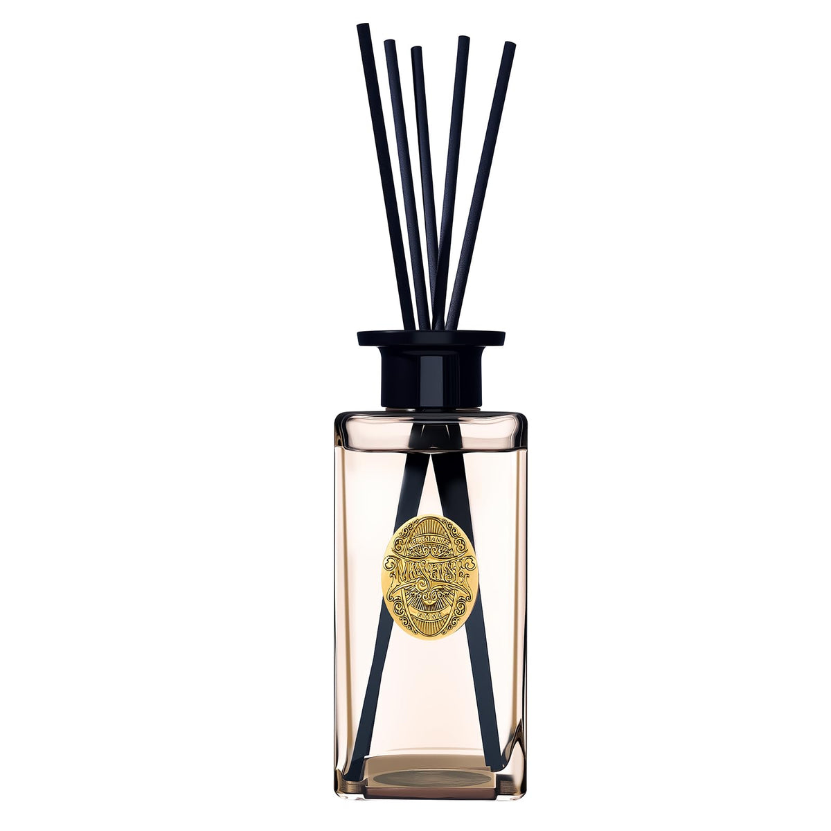 M&SENSE 6.3 oz Large Reed Diffuser Set | Tobacco Teakwood Scent Oil Diffuser with Sticks | Hotel Collection Non-Toxic Essential Oil |for Bedroom Bathroom Living Room