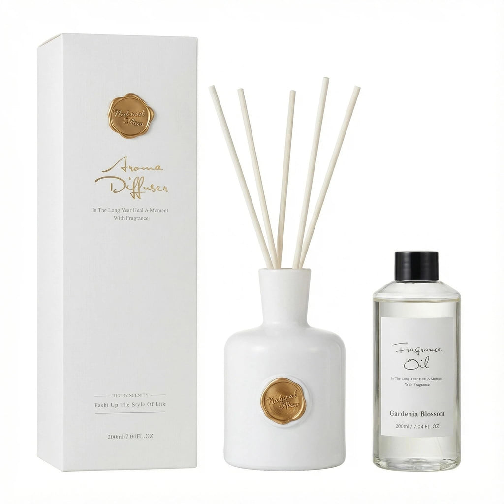 White Musk Reed Diffuser, Long Lasting Essential Oil Home Fragrance