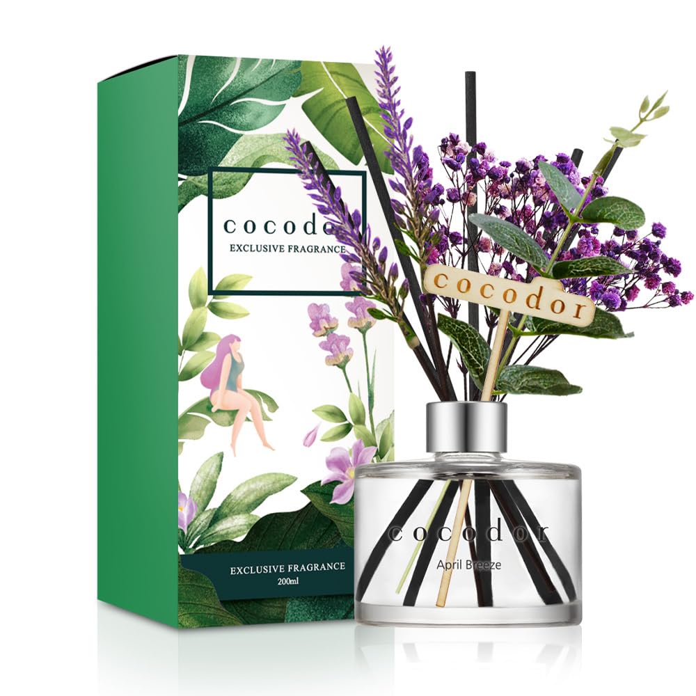 COCODOR Lavender Reed Diffuser/Garden Lavender / 6.7oz(200ml) / 1 Pack/Home Decor & Office Decor, Fragrance and Gifts