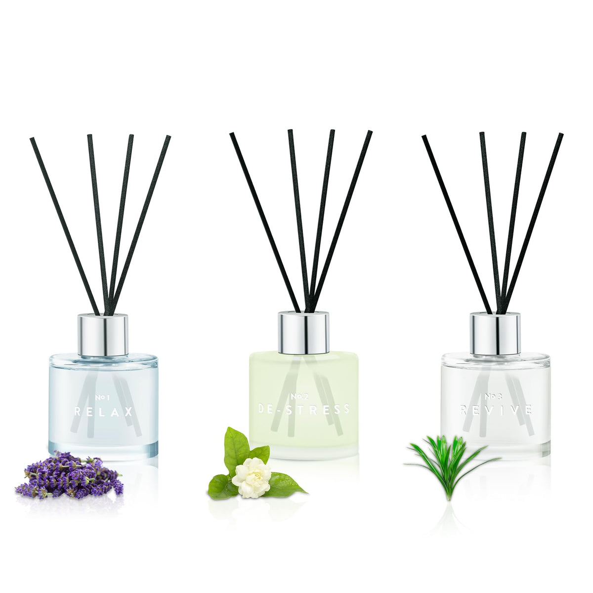 3 Pack Fragrance Reed Diffuser, 50ML Lavender Jasmine Lemongrass
