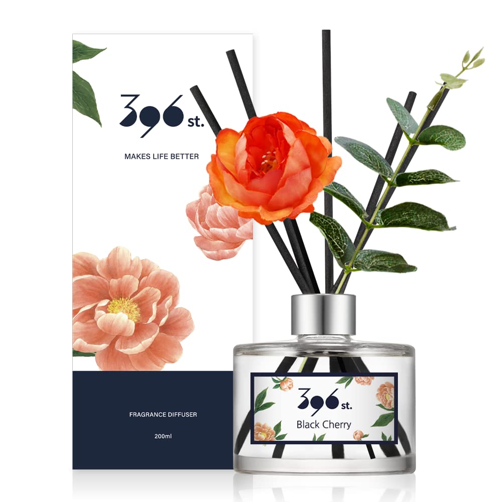 396 st. Rose Flower Reed Diffuser, Red Rose, 200ml(6.7oz) / Reed Diffuser Sets, Home Fragrance, Scented Oils, Home & Bathroom Décor