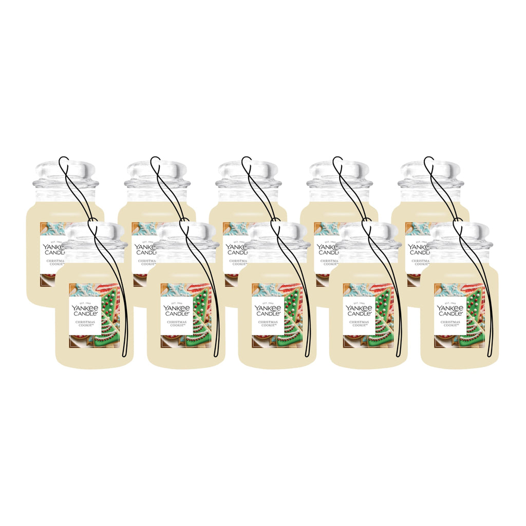 Yankee Candle Classic Paper Car Jar Air Freshener, Hanging Car Freshener, Long Lasting Car Fragrance, Midsummer’s Night (Pack of 6)