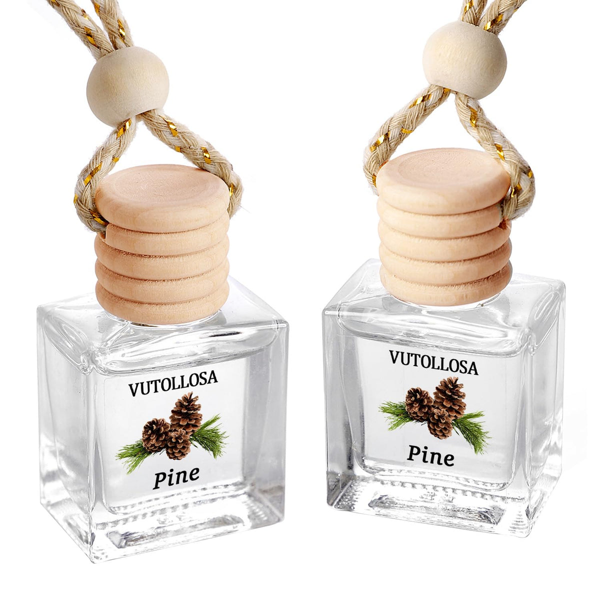 Car Air Freshener Hanging Vanilla 2 Pack,Essential Oils Diffuser Car Scents Decor Air Freshener,Long-Lasting Cute Car Accessories for Women & Men