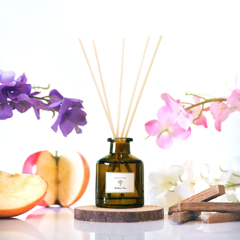 PRISTINE Japanese Ryokan/Inspired by Shang Hotel Reed Diffuser for Home | Fresh Lavender, Moroccan Amber Reed Diffuser Set, Oil Diffuser & Reed Diffuser | Home & Office Decor | Fragrance Gift