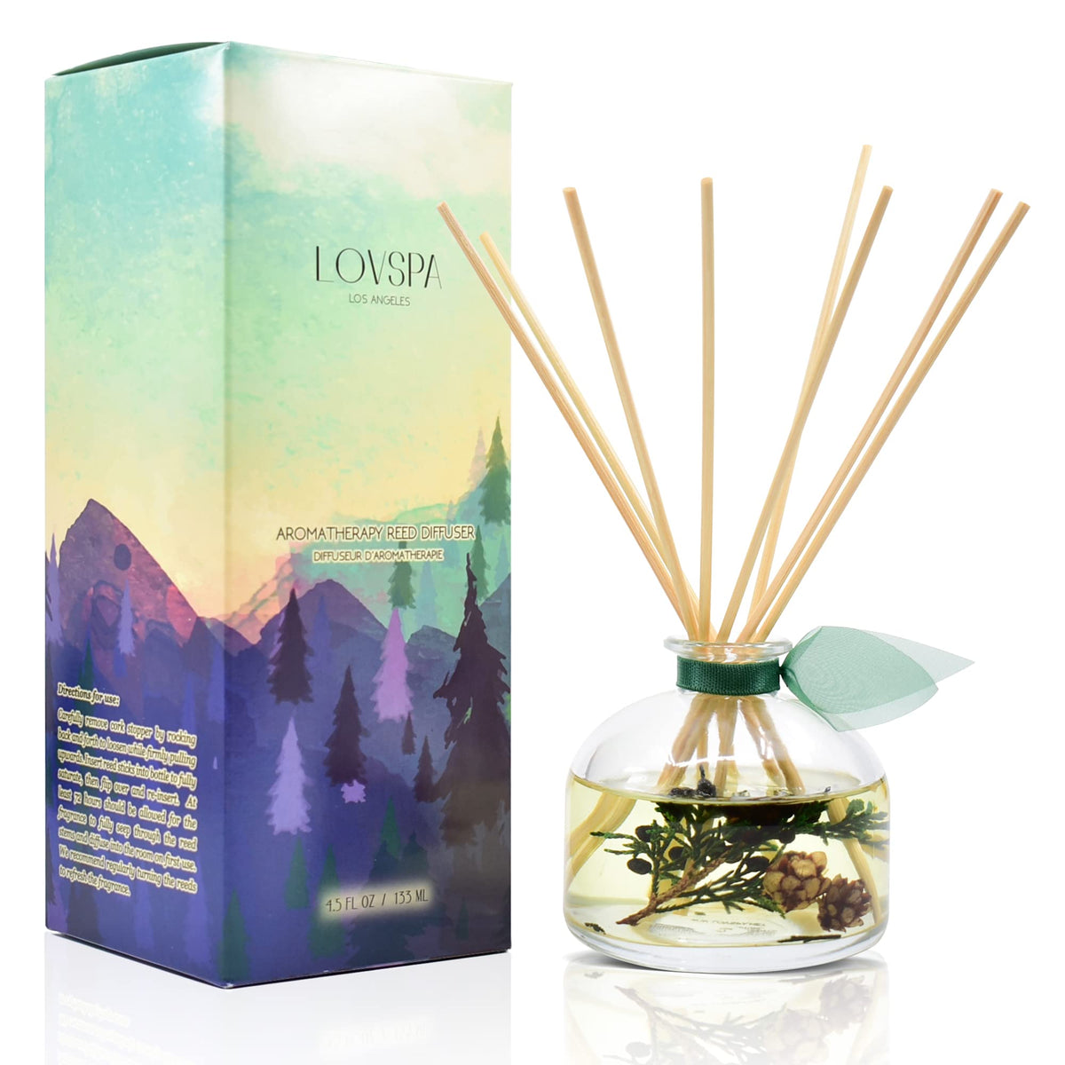 Reed Diffuser Set, Pumpkin Vanilla Chai Scented Oil Diffuser with Sticks, Home Fragrance Accessories for Bathroom Shelf Decor, Aroma Diffusers for Home or Office Fall Decor, USA Made