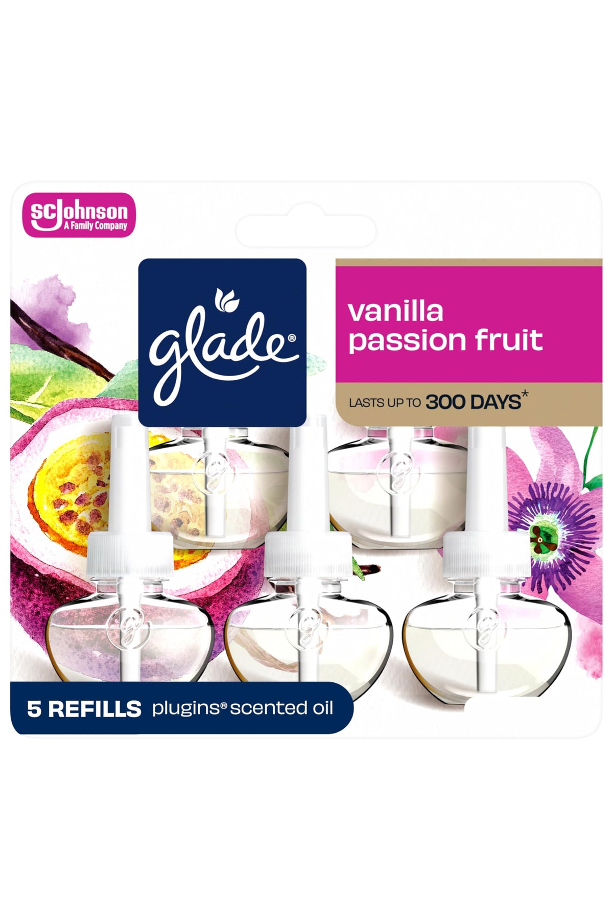 Glade PlugIns Air Freshener Refills, Lavender & Aloe, 5 Count