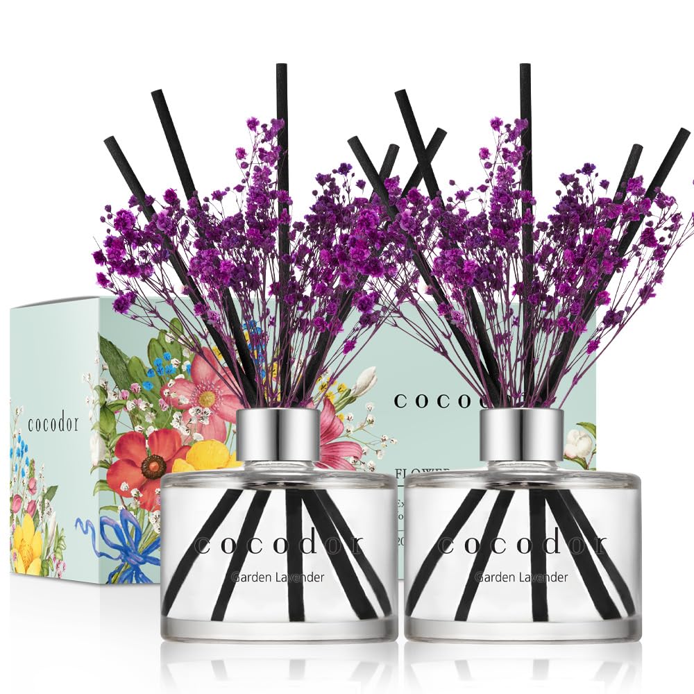 COCODOR Lavender Reed Diffuser/Garden Lavender / 6.7oz(200ml) / 1 Pack/Home Decor & Office Decor, Fragrance and Gifts