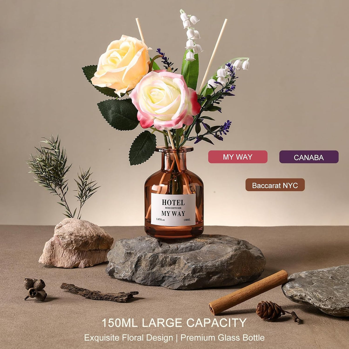 My Way Hotel Reed Diffuser – Scented Sticks for Home & Office