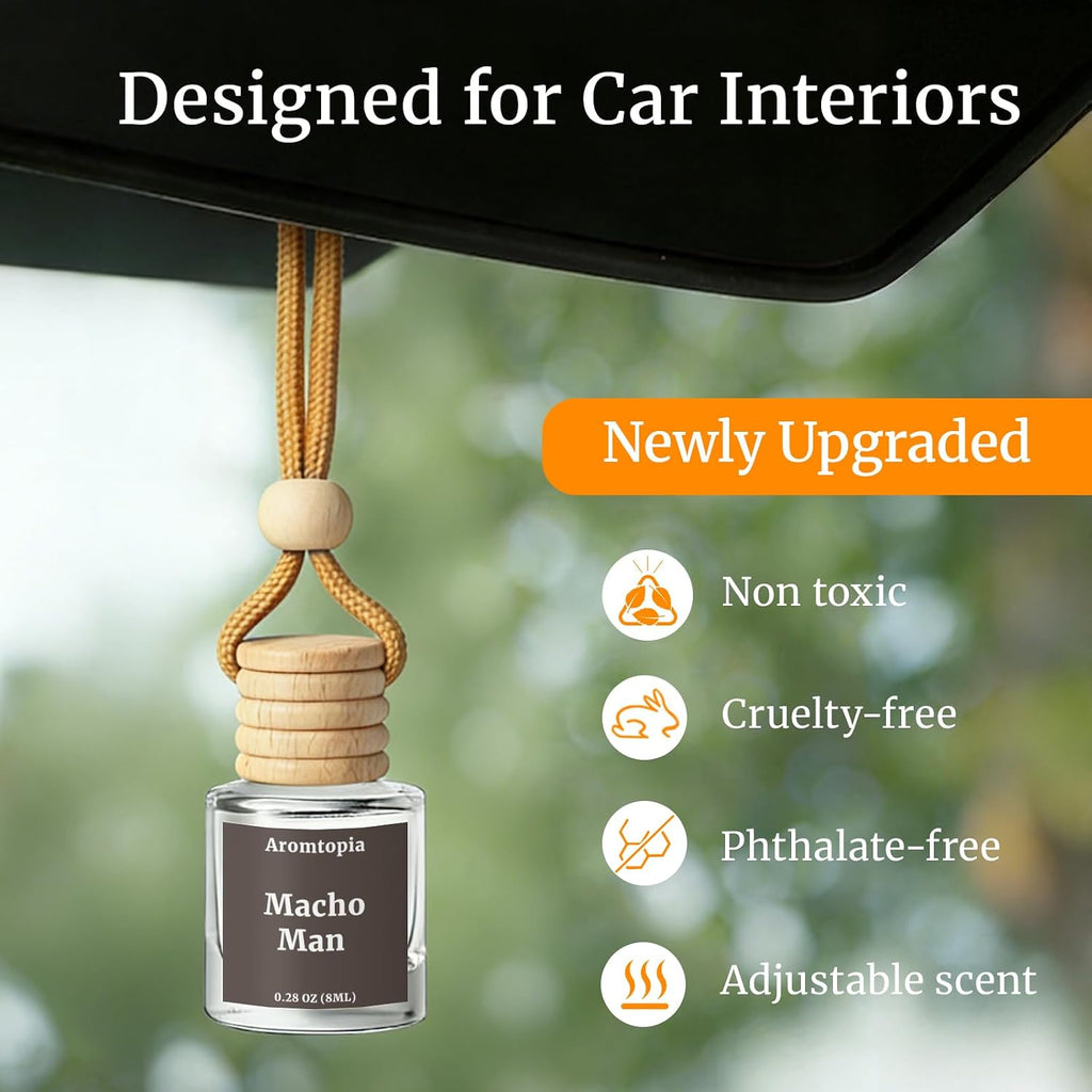 Car Air Fresheners 2 Packs, Aromtopia Pink Beach Essential Oil Freshener for Cars, Cute Hanging Car Fragrance Diffuser for Women & Men, Long-Lasting Car Fragrance Gift
