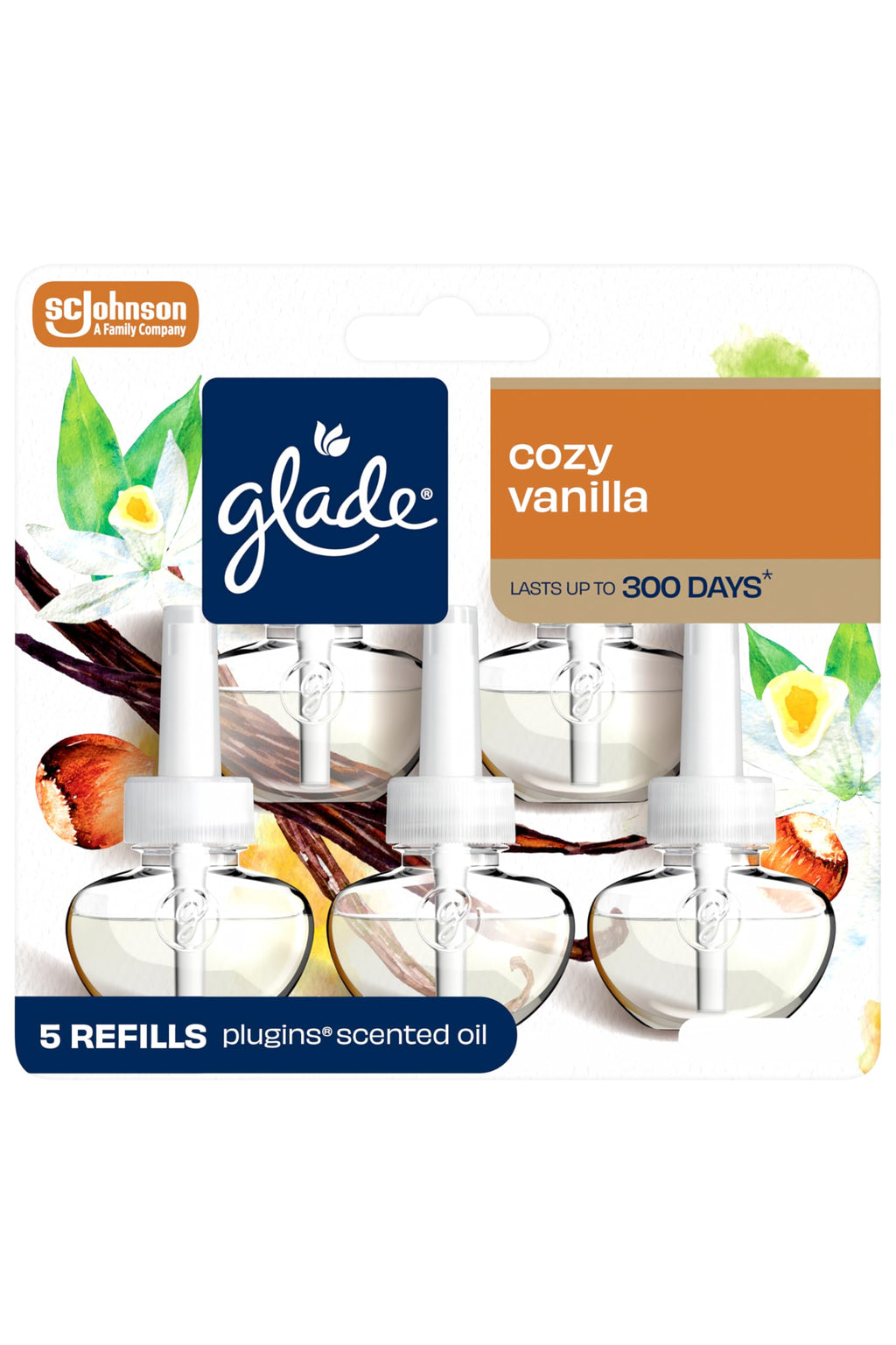 Glade PlugIns Air Freshener Refills, Lavender & Aloe, 5 Count