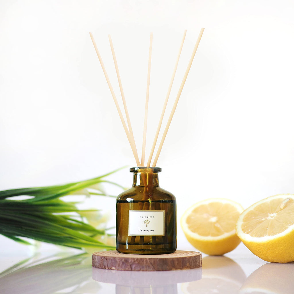 PRISTINE Lily & Jasmine Reed Diffusers for Home & Bathroom | Refreshing Lily of Valley & Jasmine Room Fragrance Reed Diffuser, Oil & Room Diffusers with Reeds Stick Set | Home Fragrance Scent Diffuser