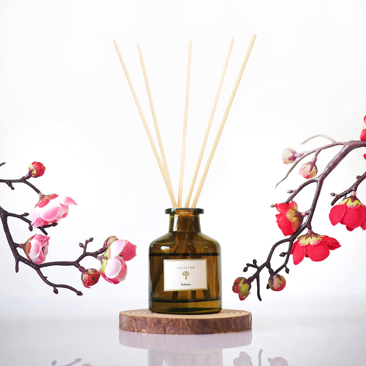 PRISTINE Lily & Jasmine Reed Diffusers for Home & Bathroom | Refreshing Lily of Valley & Jasmine Room Fragrance Reed Diffuser, Oil & Room Diffusers with Reeds Stick Set | Home Fragrance Scent Diffuser