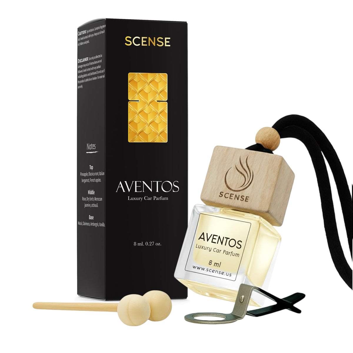 IMAGINE Luxury Car Air Freshener for Men | Perfume Style Car Fragrance Diffuser & Vent Clip | Odor Eliminator Fresh Car Smell Long Lasting Scent Refillable | Premium Car Scent by SCENSE
