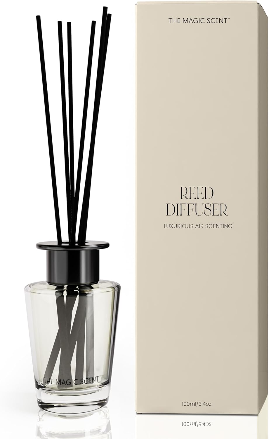 The Magic Scent Mahogany & Teakwood Oil Reed Diffuser Set, 3.4 Fl Oz