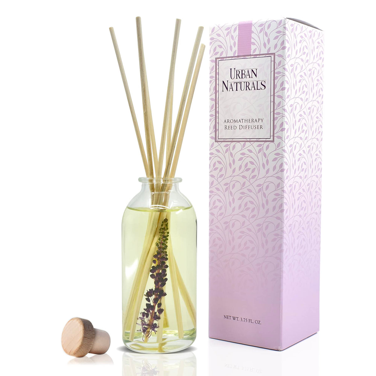 Urban Naturals Reed Diffuser Set, Apple Cinnamon - Bathroom Shelf Décor
